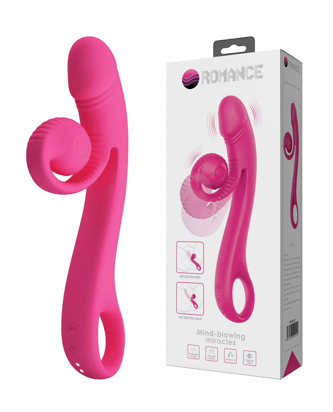 Pretty Love Romance Beau Snail Rabbit - Hot Pink OrchidToys.com Pretty Love Romance Beau Snail Rabbit - Hot Pink OrchidToys.com