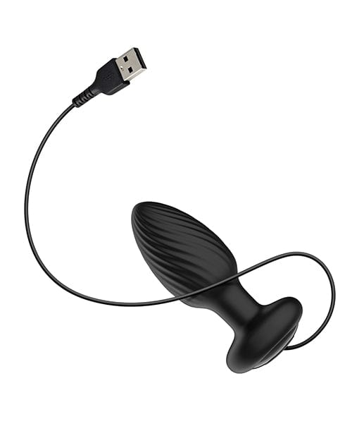 Libertybelle Marketing Nexus Tornado Rotating &amp; Vibrating Butt Plug - Black Anal Toys