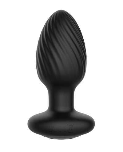 Libertybelle Marketing Nexus Tornado Rotating & Vibrating Large Butt Plug w/Remote - Black Anal Toys