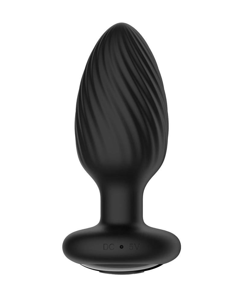 Libertybelle Marketing Nexus Tornado Rotating & Vibrating Medium Butt Plug w/Remote - Black Anal Toys