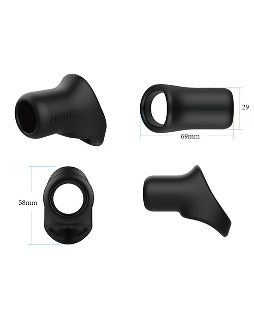 Libertybelle Marketing Nexus Rise Liquid Silicone Cock &amp; Ball Sling - Black Penis Toys