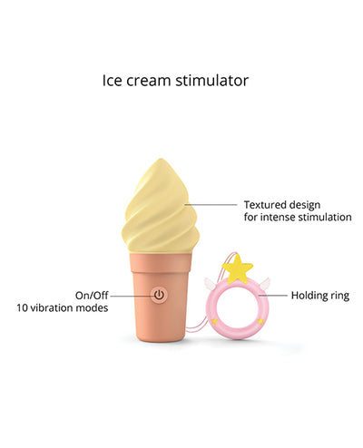 Love to Love Love to Love Cand'ice Ice Cream Cone Stimulator - Vanilla Pop Vibrators