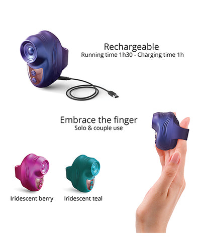 Love to Love Love to Love Kisscool Tapping Finger Vibe - Midnight Indigo Vibrators