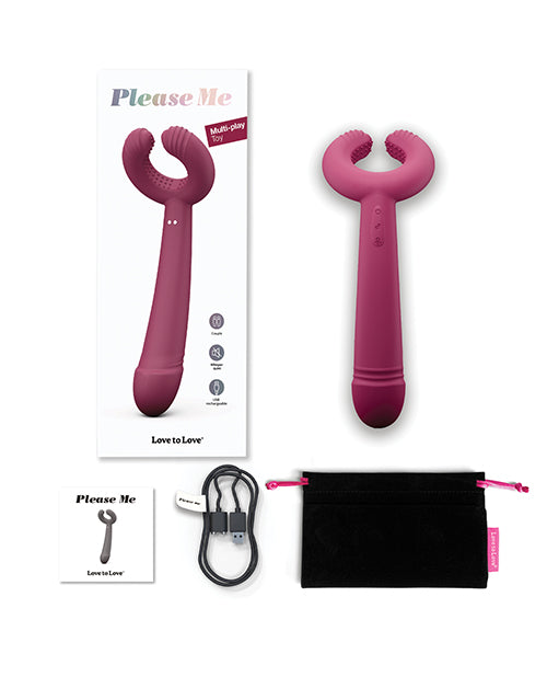 Love to Love Love to Love Please Me Multi-Play Vibrator - Plum Star Vibrators