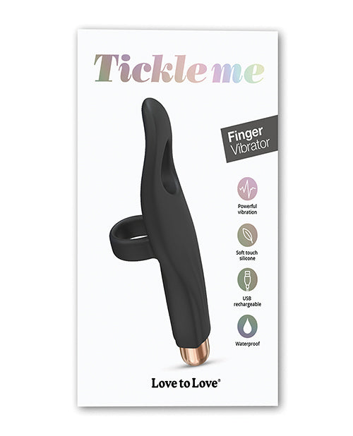 Love to Love Love to Love Tickle Me Finger Vibe - Black Onyx Vibrators