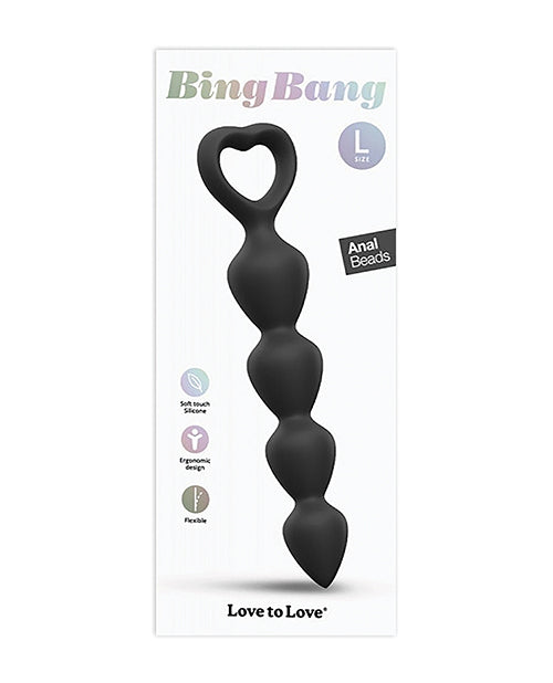 Lovely Planet Love To Love Bing Bang Anal Beads Black Onyx Large Anal Toys