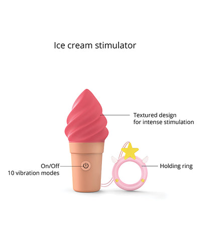 Lovely Planet Love to Love Cand'ice Ice Cream Cone Stimulator - Raspberry Jolly Vibrators