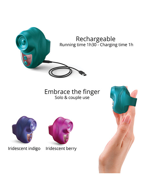 Lovely Planet Love to Love Kisscool Tapping Finger Vibe - Teal Me Vibrators