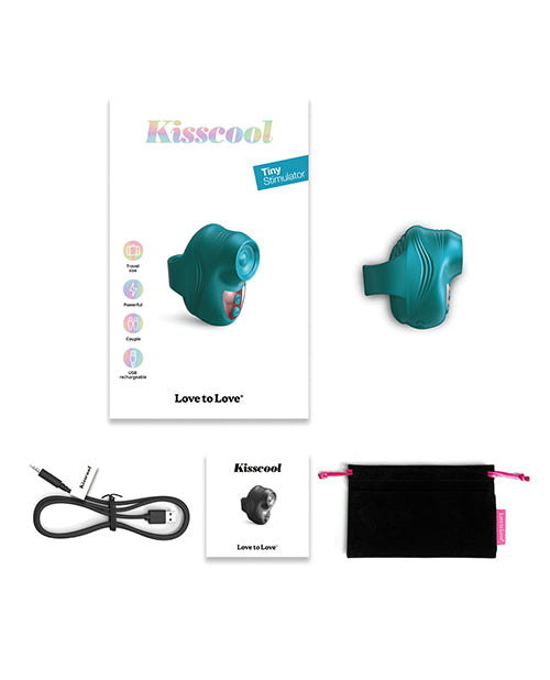 Lovely Planet Love to Love Kisscool Tapping Finger Vibe - Teal Me Vibrators