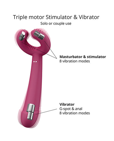 Lovely Planet Love to Love Please Me Multi-Play Vibrator - Plum Star Vibrators