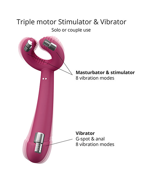 Lovely Planet Love to Love Please Me Multi-Play Vibrator - Plum Star Vibrators