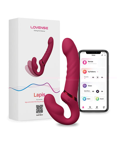 Lovense Lovense Lapis Vibrating Strapless Strap On - Pink Dildos