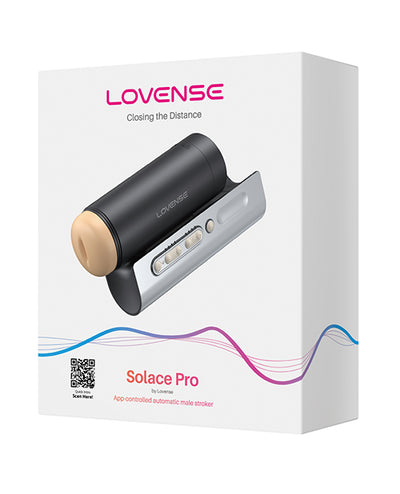 Lovense Lovense Solace Pro Thrusting Masturbator - Black Penis Toys