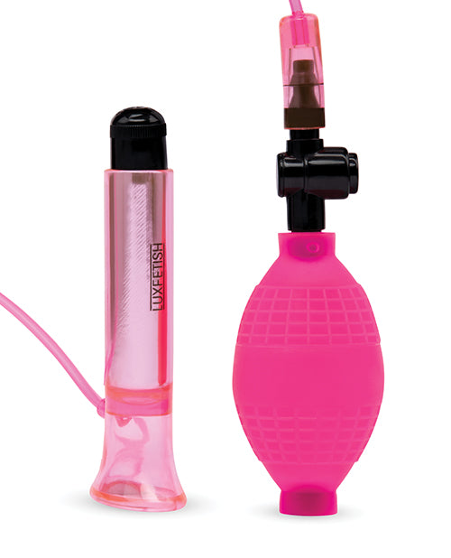 Lux Fetish Lux Fetish Vibrating Clitoral Pump with Quick Release - Pink Vibrators