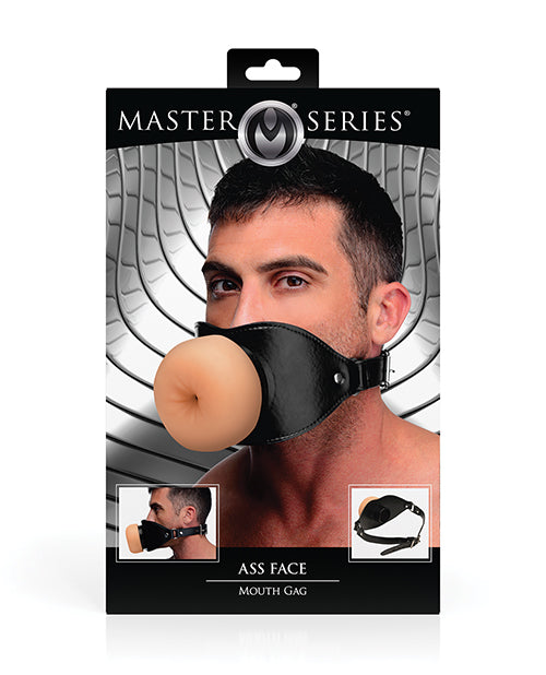 Master Series Master Series Ass Face Mouth Gag - Light/Black Kink & BDSM