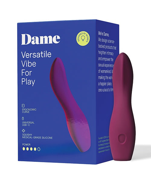 Mating Components LLCDba Dame P Dame Dip 2.0 Versatile Vibe - Plum Vibrators