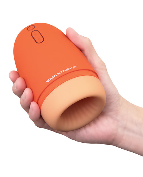 Maxtasy Maxtasy Stamina Master Heat up & Vibrating Stroker - Orange Penis Toys