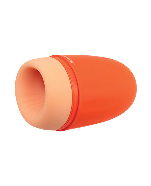Maxtasy Maxtasy Stamina Master Heat up &amp; Vibrating Stroker - Orange Penis Toys