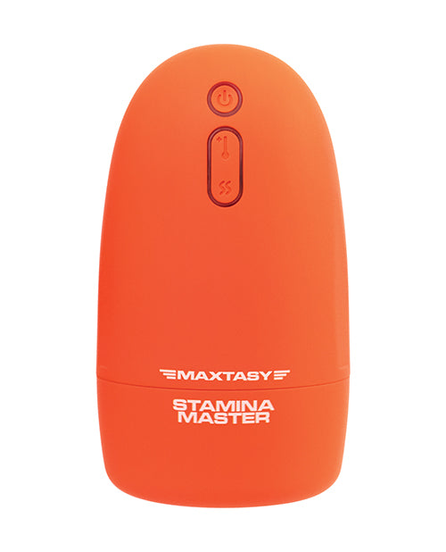 Maxtasy Maxtasy Stamina Master Heat up &amp; Vibrating Stroker - Orange Penis Toys