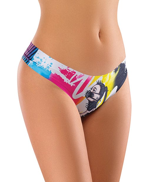 Mememe Usa LLC Mememe Cabal Margot Printed Thong Large Lingerie &amp; Costumes