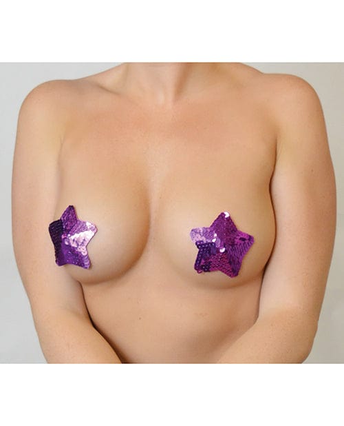 Minor Creations Minor Creations Sequin Star Pasties Purple Lingerie &amp; Costumes