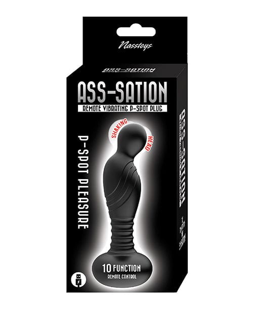 Nasstoys Ass-sation Remote Vibrating P Spot Plug - Black Anal Toys