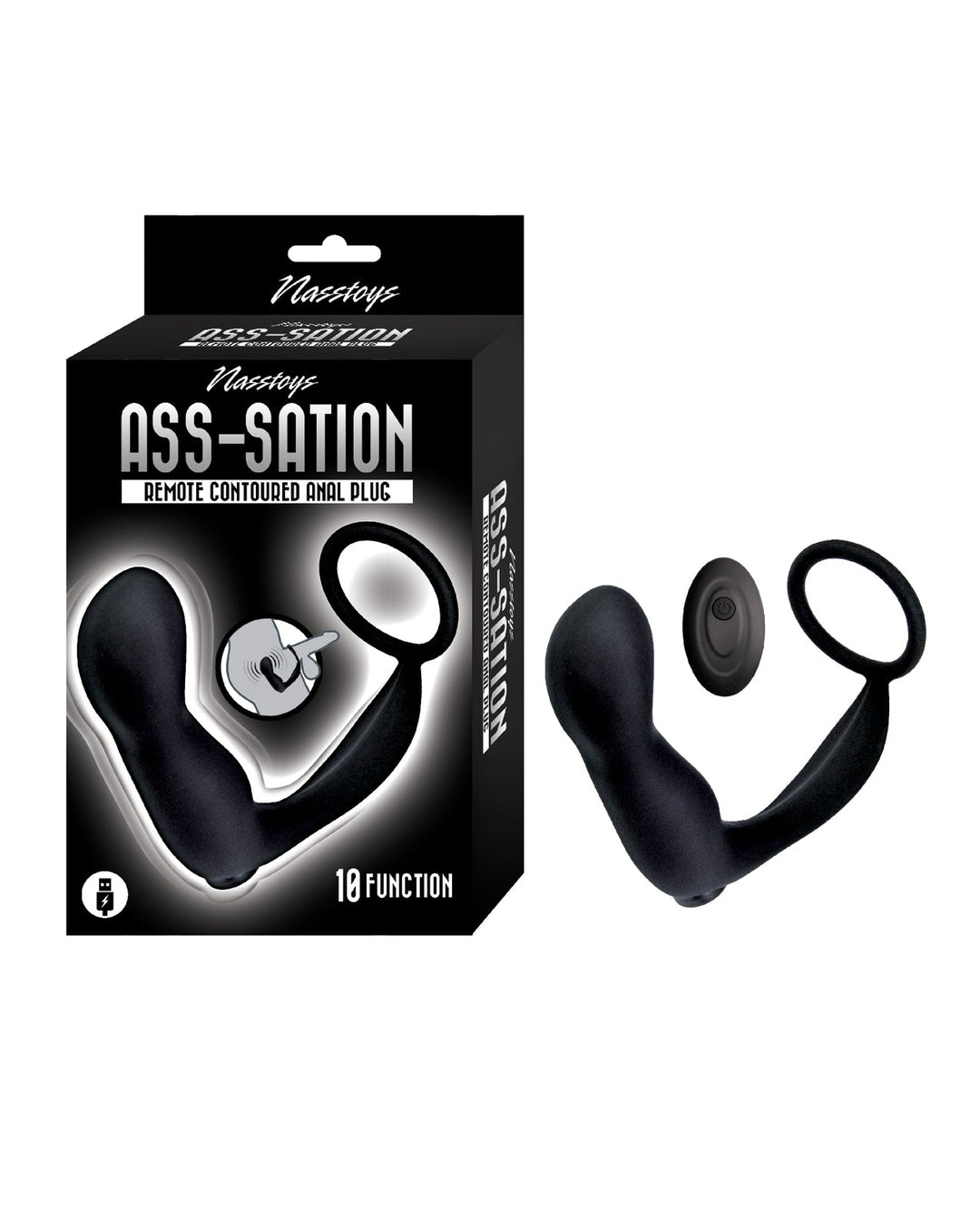 Ass-station Contoured Anal Plug with Remote