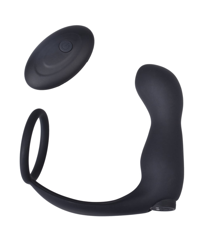 Nasstoys Ass-station Contoured Anal Plug with Remote - Black Anal Toys