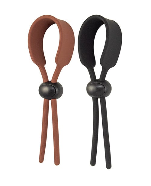 Nasstoys Cock Loops Adjustable Cock Ties - Brown/black Penis Toys