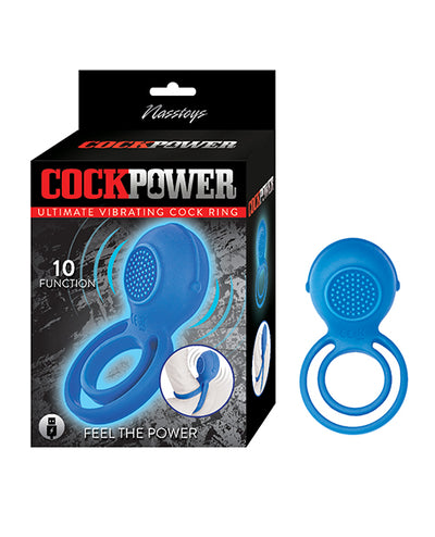 Nasstoys Cockpower Ultimate Vibrating Cock Ring Blue Penis Toys