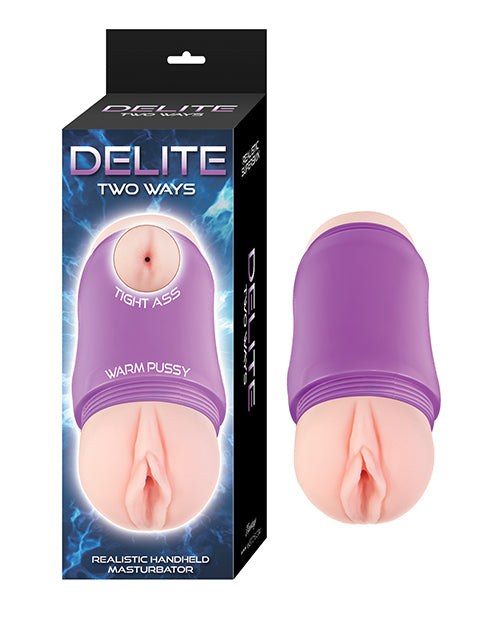 Nasstoys Delite Two Ways Vagina &amp; Ass Masturbator - White Penis Toys