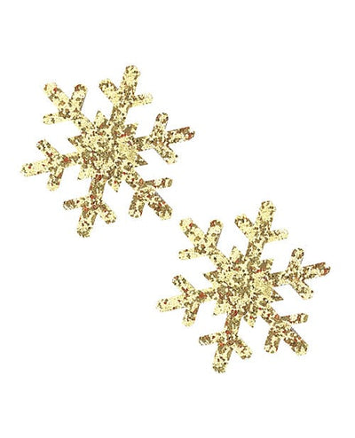 Neva Nude Neva Nude Glitter Snowflake Pasties - O/s Gold Lingerie & Costumes