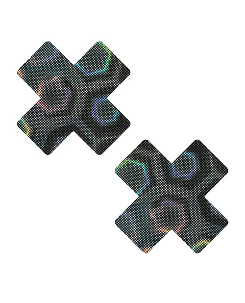 Neva Nude Neva Nude Holographic X Factor Pasties - O/S Black Lingerie &amp; Costumes