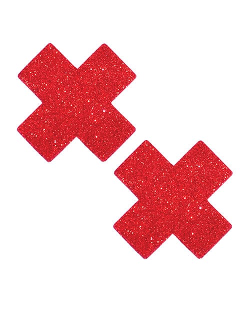 Neva Nude Ravish Me Glitter X Factor Pasties - Red One Size Fits Most
