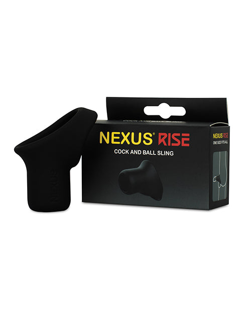 Nexus Nexus Rise Liquid Silicone Cock &amp; Ball Sling - Black Penis Toys