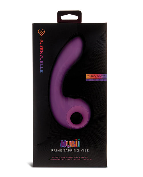Novel Creations Usa INC Nu Sensuelle Raine Nubii Tapping Vibe w/Turbo Boost &amp; Warming - Purple Vibrators