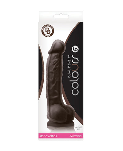 NS Novelties Colours Dual Density 5" Dildo Dark Brown Dildos