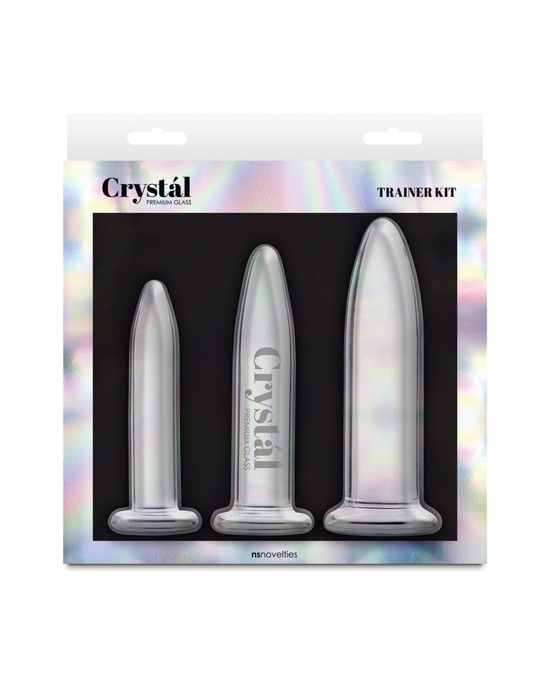 Ns Novelties INC Crystal Anal Trainer Kit - Clear  3 pc Set Anal Toys