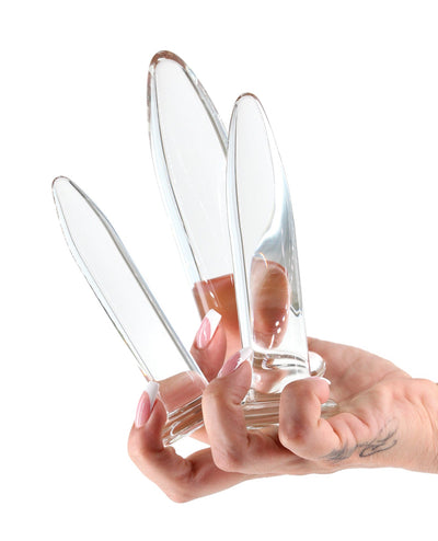 Ns Novelties INC Crystal Anal Trainer Kit - Clear  3 pc Set Anal Toys