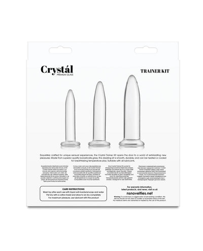 Ns Novelties INC Crystal Anal Trainer Kit - Clear  3 pc Set Anal Toys