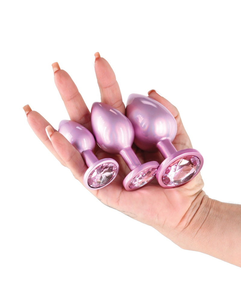 Ns Novelties INC Rear Asset Iridescent Pink Trainer Kit - Pink Gem Anal Toys