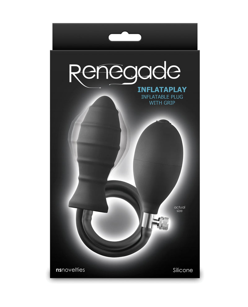 Ns Novelties INC Renegade Inflataplay Inflatable Anal Plug - Black Anal Toys