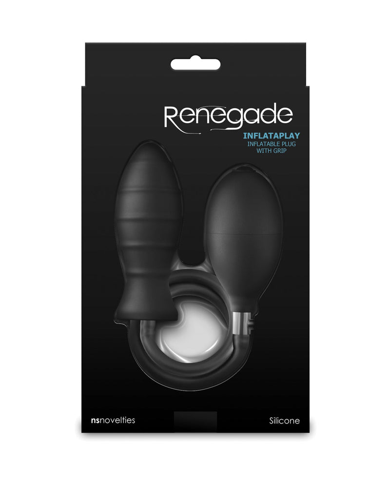 Ns Novelties INC Renegade Inflataplay Inflatable Anal Plug - Black Anal Toys