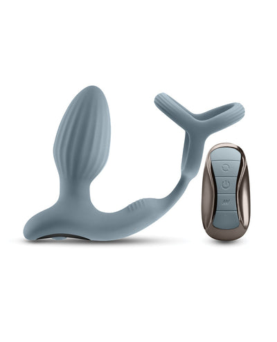 Ns Novelties INC Renegade Pinnacle Cock Ring & Gyrating Prostate Massager - Gray Anal Toys