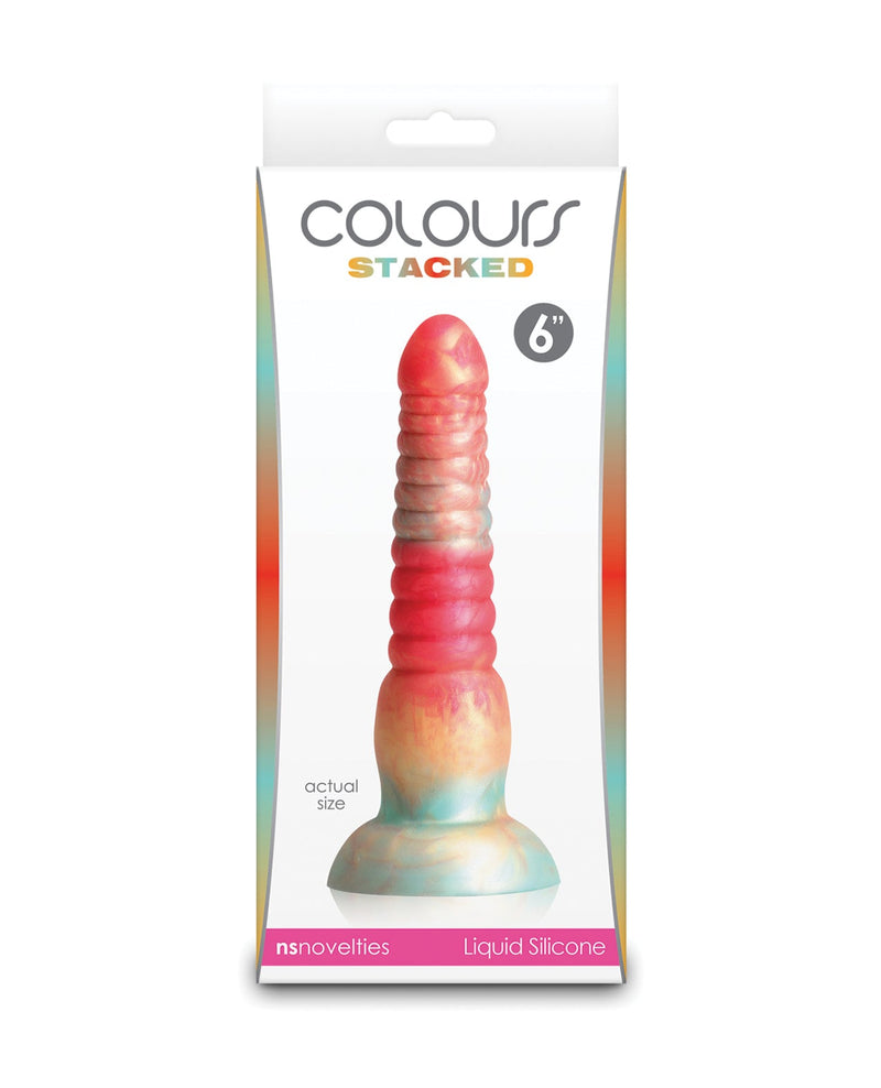 Ns Novelties INC Colors Stacked 6" Dildo Red/Gold Dildos