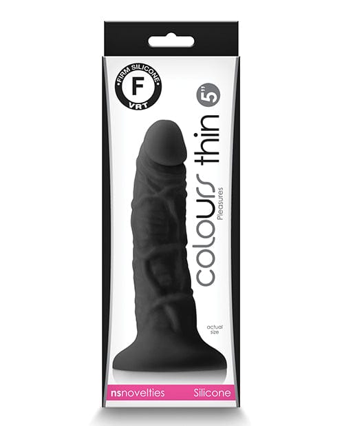 Ns Novelties INC Colours Pleasures 5" Thin Dildo Black Dildos