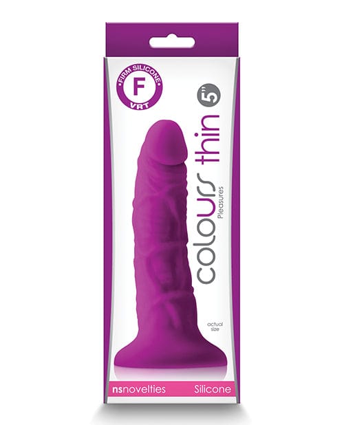 Ns Novelties INC Colours Pleasures 5" Thin Dildo Purple Dildos