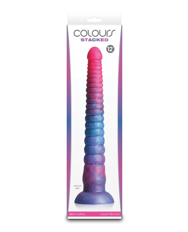 Ns Novelties INC Colours Stacked 12" Dildo - Pink/Blue Dildos