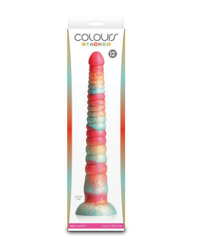 Ns Novelties INC Colours Stacked 12" Dildo - Red/Gold Dildos