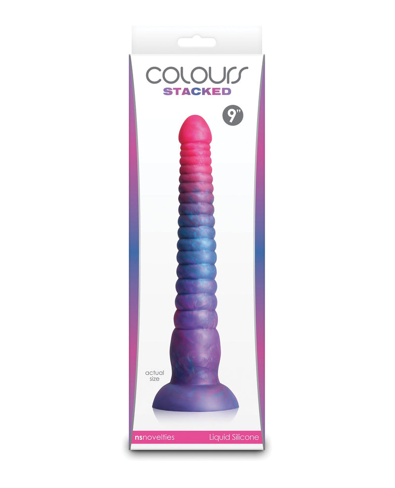 Ns Novelties INC Colours Stacked 9" Dildo - Pink/Blue Dildos